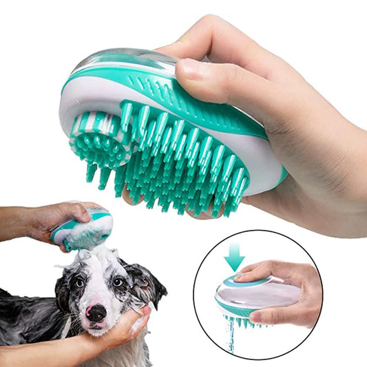 Escova de Banho e Massagem para Pets - 2 em 1